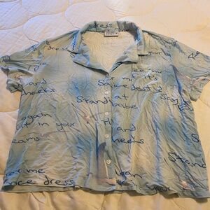 Taylor Swift 1989 TV Wildest Dreams Blue Pajama Set L Top & Pants NWOT Sold Out